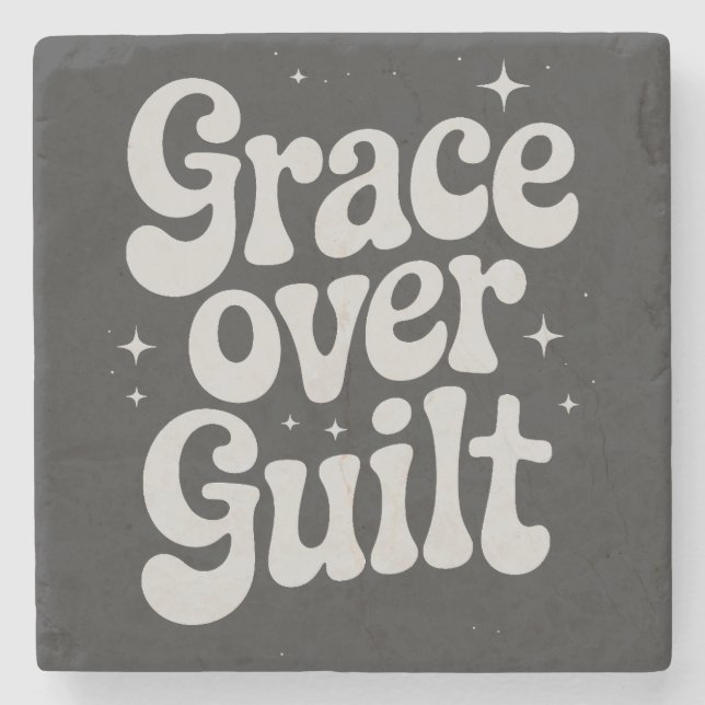 Grace Over Guilt Steinuntersetzer (Vorderseite)