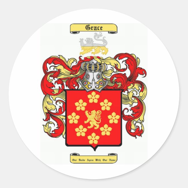 Grace Runder Aufkleber (Vorderseite)