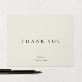 Grace Sage Minimal Kreuz religiös Dankeskarte