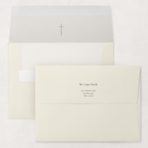 Grace Sage Religiöse Kreuz-Taufeinladung