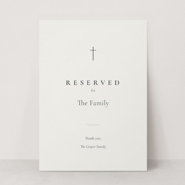 Grace Stone Christian Kreuz reservierte Sitzplatzs (Grace | Stone - Reserved Seating Card)