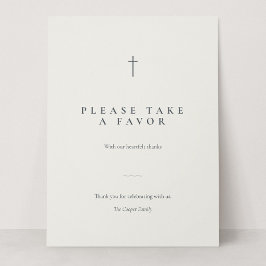 Grace Stone Minimal Cross Take a Favor Tischschild