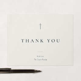 Grace Stone Minimal Kreuz religiös Dankeskarte