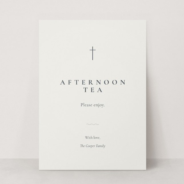 Grace Stone Religiöses Ereignis Essen oder Buffet  (Grace | Stone - 5x7 Buffet Label Sign (Afternoon Tea Placeholder))