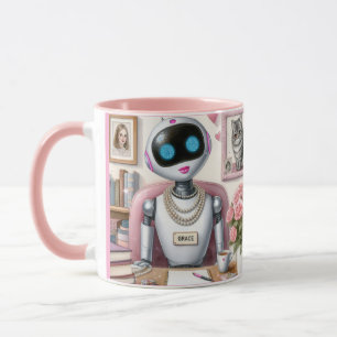 Grace the Robot - Sparkle und Syntax an ihrem Schr Tasse