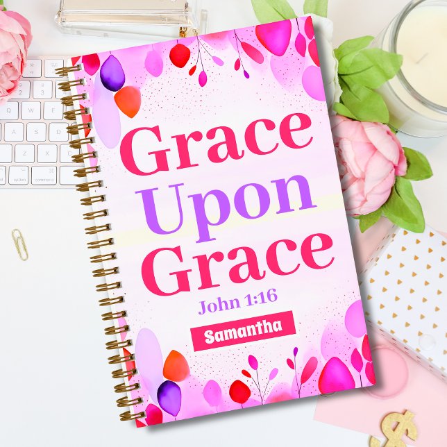 Grace upon Grace Boho Christlich Teen Girl Journal Notizbuch (Von Creator hochgeladen)