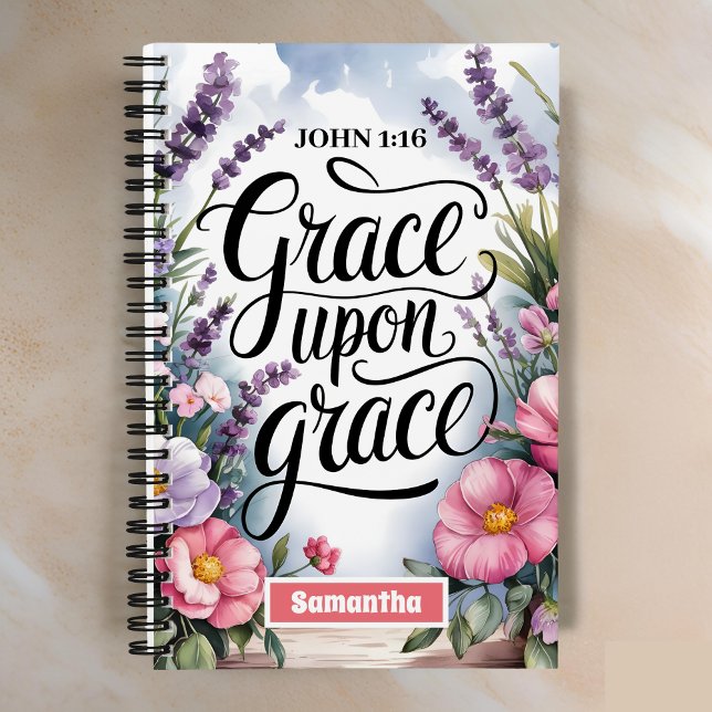 Grace Upon Grace Christlich Women Journal Notizbuch (Von Creator hochgeladen)