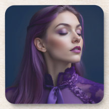 Graceful Amethyst Elegante: Ein gotisches Portrait