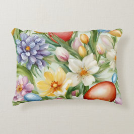 Graceful Apple Blossom, Tulips und Ostereier Dekokissen