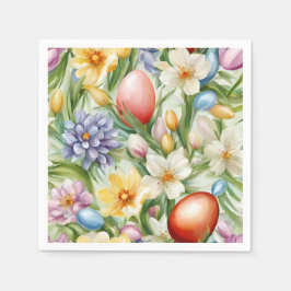 Graceful Apple Blossom, Tulips und Ostereier Serviette