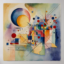 Graceful Artistic Abstract Art Water Color Poster