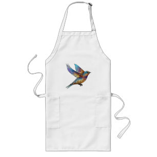"Graceful Aviator" mehrfarbiger Swift Bird Lange Schürze