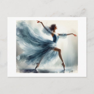 Graceful Ballerina In Motion,  Postkarte