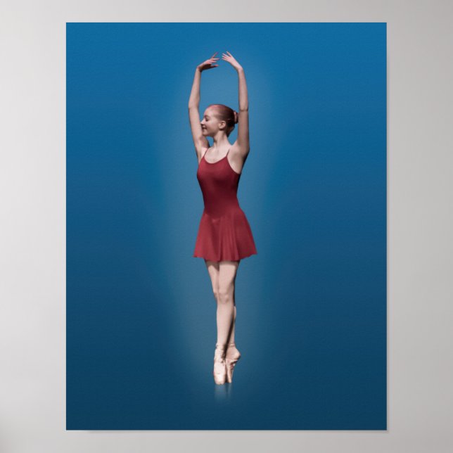 Graceful Ballerina on Pointe Poster (Vorne)