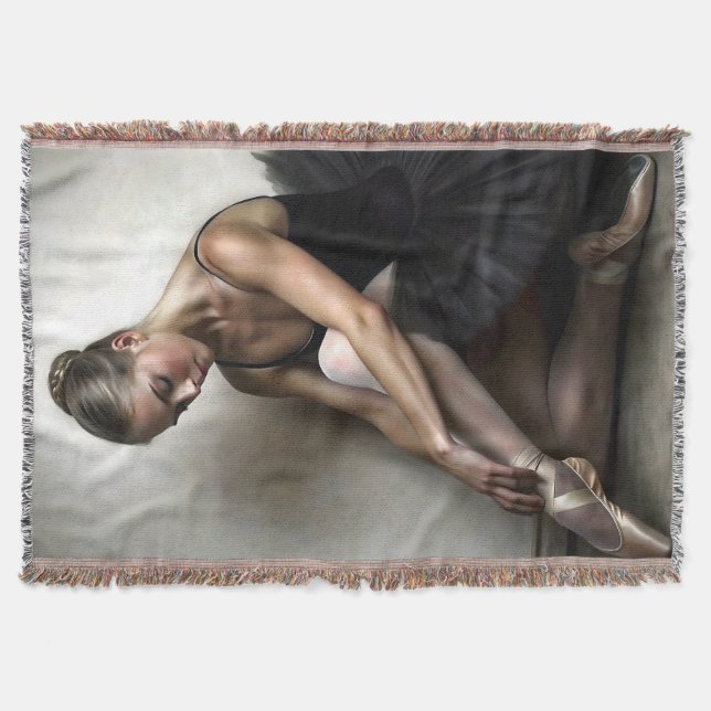 Graceful Ballerina Painterly Art Decke (Vorderseite)