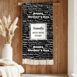 Graceful Black Script Mother’s Day Personalized Sherpadecke