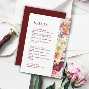 GRACEFUL Blooms Wedding Enclosure Card 002 Begleitkarte