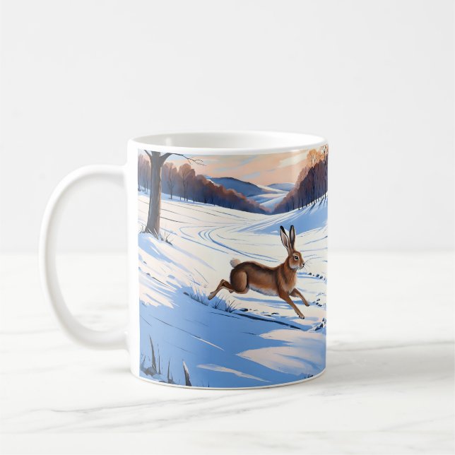 Graceful Bounds of Hare : Voll Winterfreude Kaffeetasse (Links)
