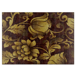 Graceful Brown Floral Cutting Board Schneidebrett