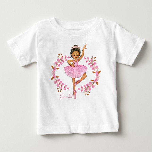 Graceful Brünett Ballerina T - Shirt (Vorderseite)