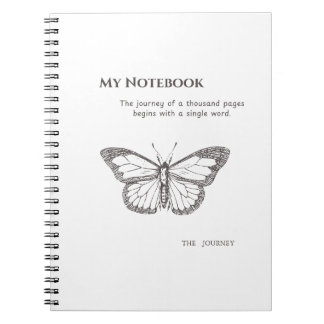 Graceful Butterfly Notebook for Daily Inspiration Notizblock