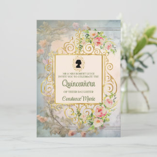 Graceful Chic Regency Era Quinceanera Einladung