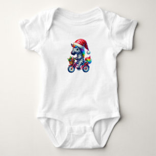 Graceful Christmas Zebra Baby Strampler