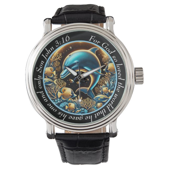 Graceful Dolphin Timepiece Ocean Faith Armbanduhr (Vorderseite)