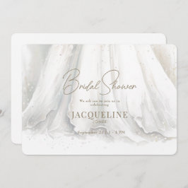 Graceful Elegance Wedding Dress Brautparty Einladung