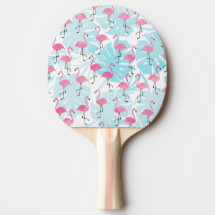 Graceful Flamingos und Monstera Blätter Tischtennis Schläger
