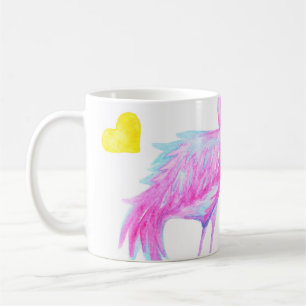 Graceful Flamingos: Wasserfarbenromantik Kaffeetasse