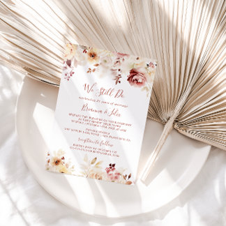 Graceful Floral wir machen noch Vow Erneuerung Einladung