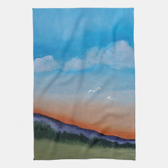 Graceful Gloing Hills Geschirrtuch (Vertikal)