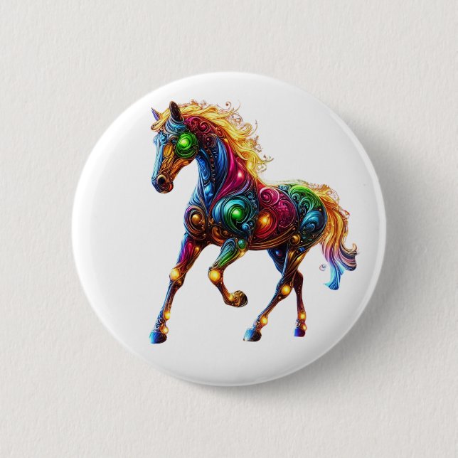 Graceful Horse Button (Vorderseite)