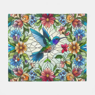Graceful Hummingbird mit festem Glaseffekt Fleecedecke