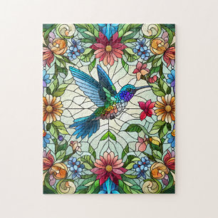 Graceful Hummingbird mit festem Glaseffekt Puzzle