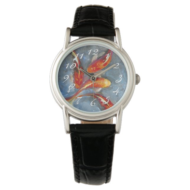 Graceful Koi II Armbanduhr (Vorderseite)