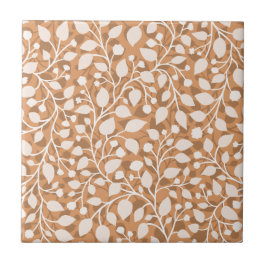 Graceful Leaf Kaskade White Foliage Muster Blätter Fliese