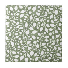 Graceful Leaf Kaskade White Foliage Muster Blätter Fliese