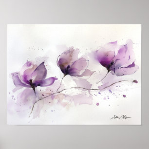 Graceful Lila Trio Poster