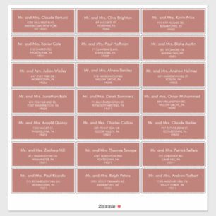 Graceful Minimalistisch Wedding Guest Address Labe Aufkleber