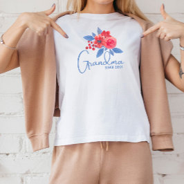 Graceful Oma T - Shirt mit Blume