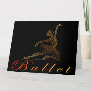 Graceful Pose of a Golden Line Kunst, Dichtung und Dankeskarte