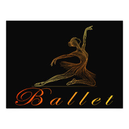 Graceful Pose of a Golden Line Kunst, Dichtung und Fotodruck