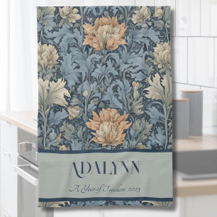 Graceful Retro Blume Altersvorsorge Geschenke für  Geschirrtuch