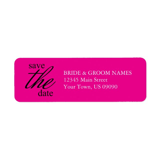 Graceful Save the Date Address Labels (Magenta) (Vorne)