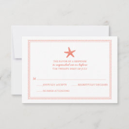 Graceful Starfish | HochzeitsrSVP RSVP Karte