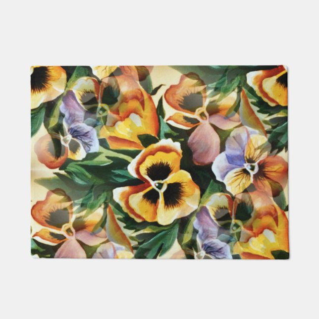 Graceful Stylish Gorgeous Vintag Pattern Stiefmütt Fußmatte (Vorderseite)