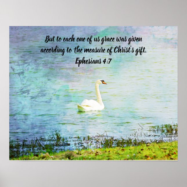 Graceful Swan and Bible Scripting Poster (Vorne)