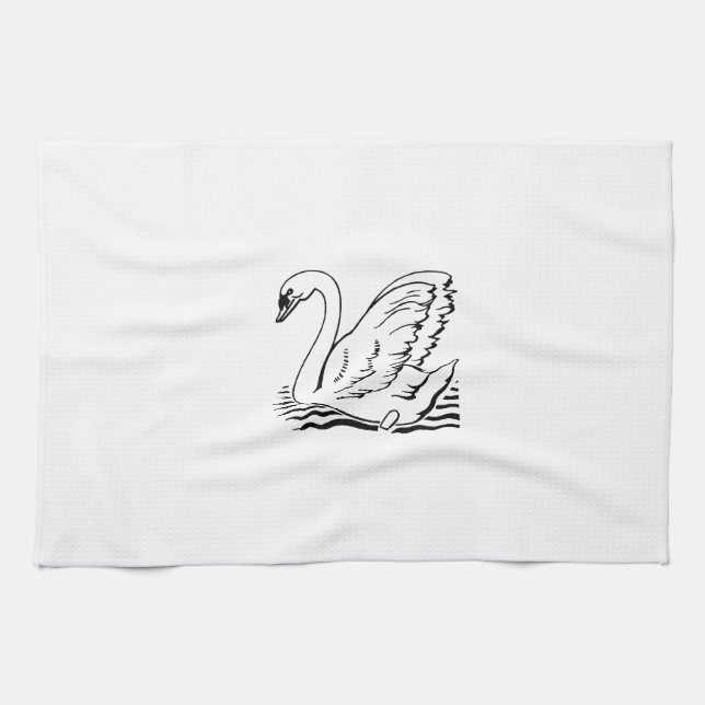Graceful Swan Handtuch (Horizontal)